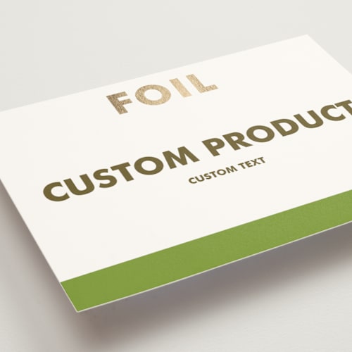 This is a golden menu cards with foil pressed by Minted Custom called landscape printing on signature in standard