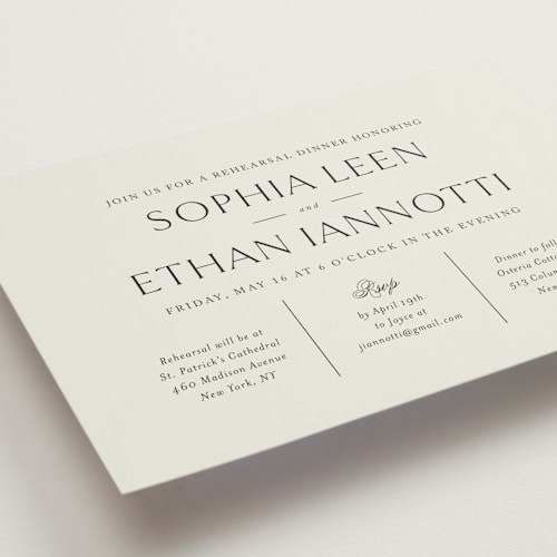 This is a slate rehearsal dinner invitations with standard by Jennifer Postorino called sophisticate printing on signature in standard