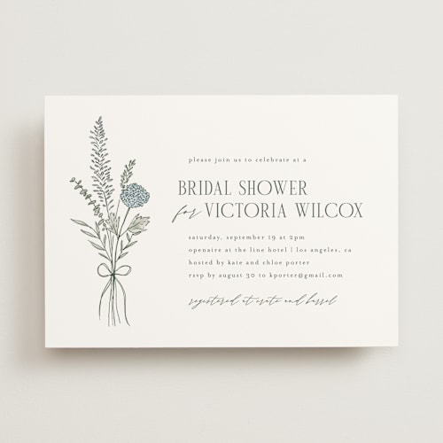 This is a garden bridal shower invitations with standard by Kelly Schmidt called botanical printing on signature in standard