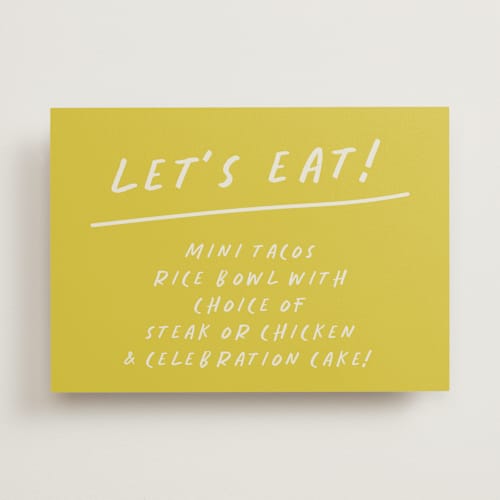 This is a limoncello graduation party decorations with standard by Maja Cunningham called celebration printing on doublethick in 5x7