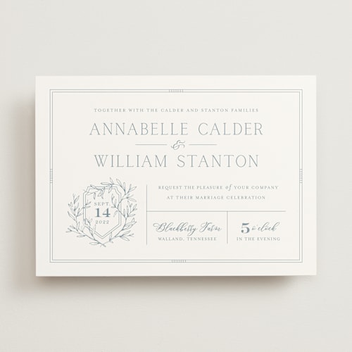 This is a mineral wedding invitations with standard by Oscar and Emma - Karly Depew called love beyond measure printing on signature in standard