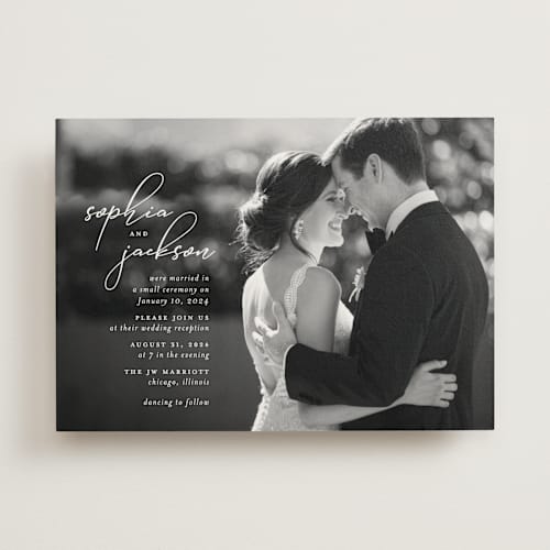 This is a pearl wedding invitations with standard by Laura Hamm called kindly join us printing on signature in standard