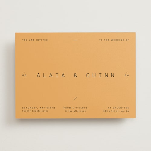 This is a confetti wedding invitations with standard by Blustery August called alaia printing on signature in standard