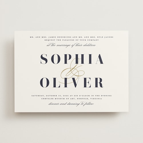 This is a antique wedding invitations with standard by Brandy Folse called bold love printing on signature in standard