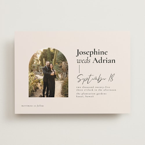 This is a onyx wedding invitations with standard by letterfix called view to behold printing on signature in standard