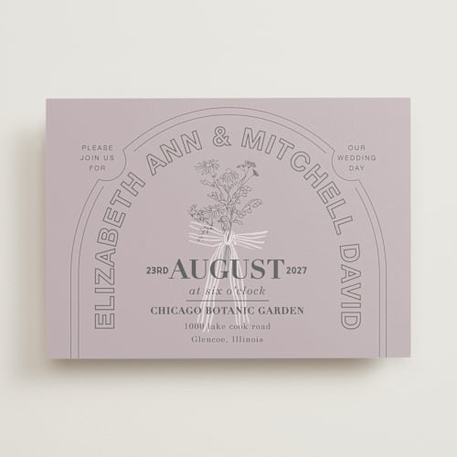 This is a plum wedding invitations with standard by Baumbirdy called sealed printing on signature in standard