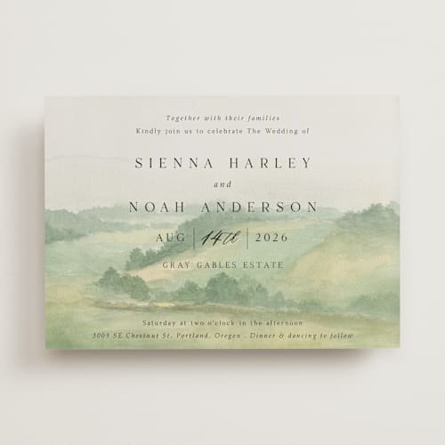 This is a meadow wedding invitations with standard by Elly called the vow printing on signature in standard