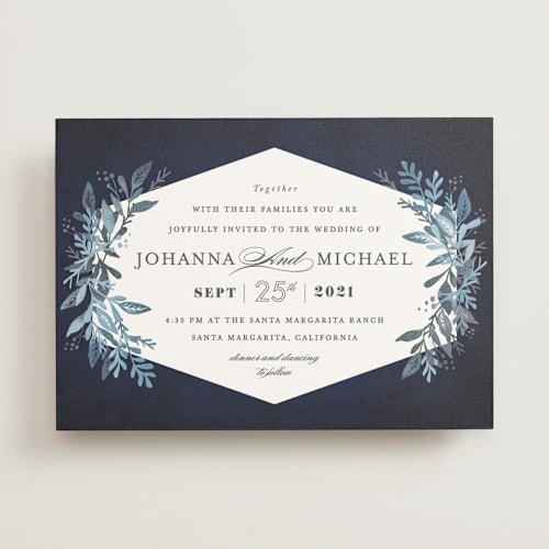 This is a atlantic wedding invitations with standard by Karidy Walker called tailored branches printing on signature in standard