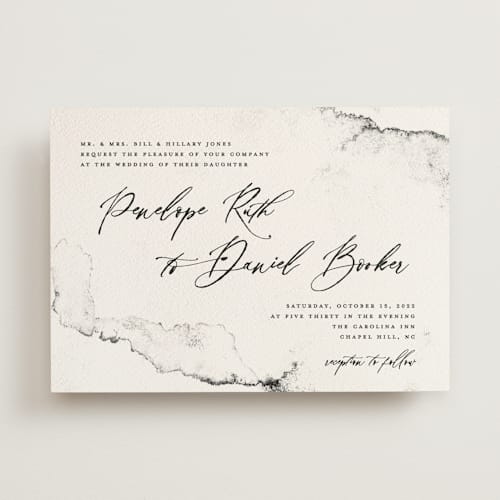 This is a ink wedding invitations with standard by Pink House Press called inky printing on signature in standard