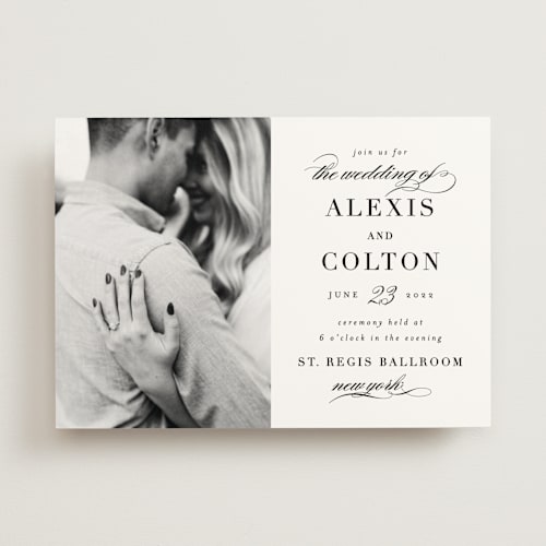 This is a pearl wedding invitations with standard by AK Graphics called charming printing on signature in standard