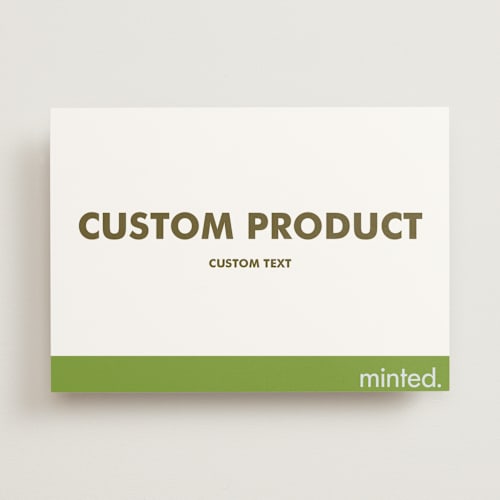 This is a charcoal menu cards with standard by Minted Custom called landscape printing on signature in standard