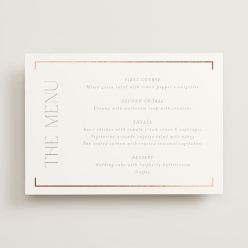 This is a snow menu cards with foil pressed by AK Graphics called bellino printing on signature in standard