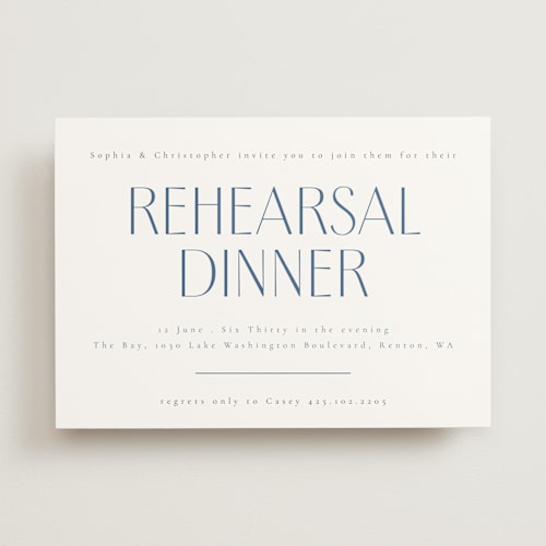 Simply Elegant Rehearsal Dinner Invitations