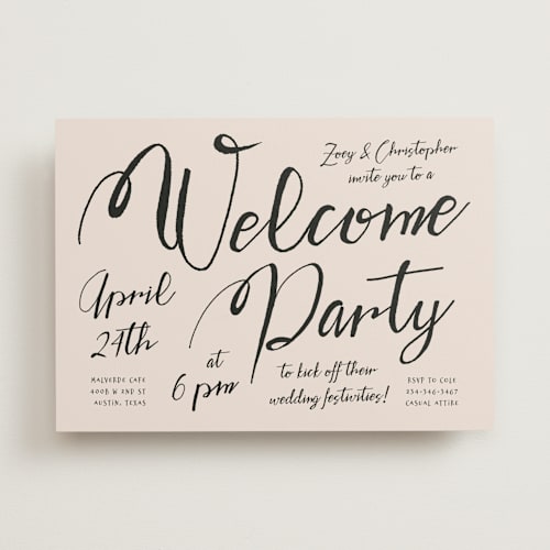 Relaxed Rehearsal Dinner Invitations