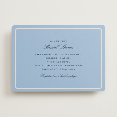 This is a sky bridal shower invitations with standard by Megan Davis called aperitif printing on signature in standard