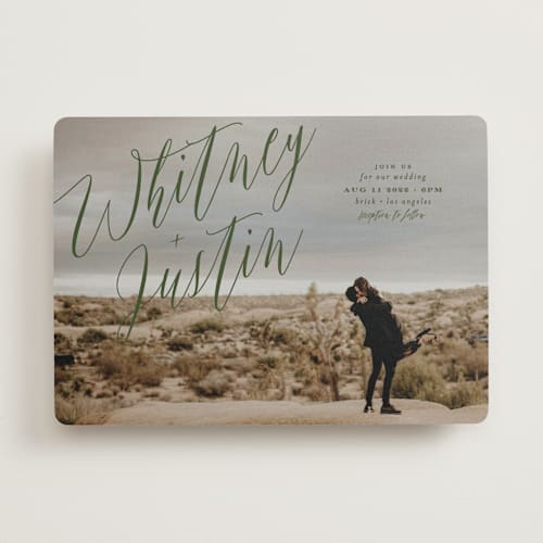 This is a forest wedding invitations with standard by Roxy Cervantes called signed printing on signature in standard