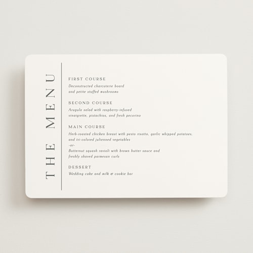 This is a snow menu cards with standard by Kaydi Bishop called sector printing on signature in standard