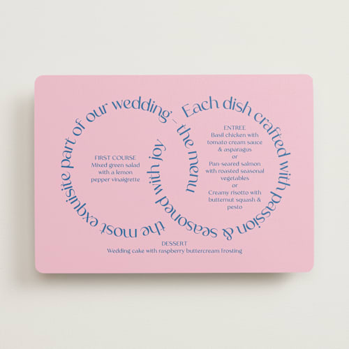 This is a marseille menu cards with standard by Claudia Orengo called connected printing on signature in standard