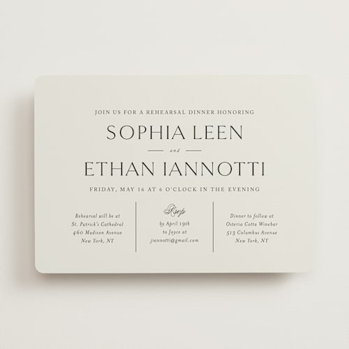 This is a slate rehearsal dinner invitations with standard by Jennifer Postorino called sophisticate printing on signature in standard