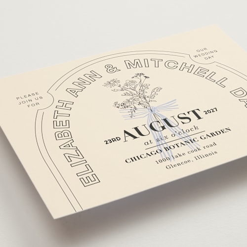 This is a daisy wedding invitations with standard by Baumbirdy called sealed printing on signature in grand