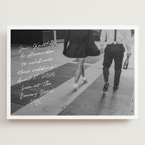 This is a cloud wedding invitations with standard by Adelyn T. called photograph scribble printing on recycled smooth signature in grand