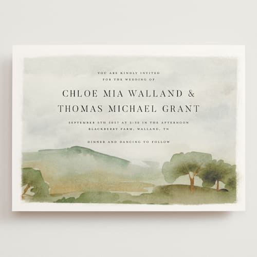 This is a emerald wedding invitations with standard by Petra Kern called countryside printing on signature in grand