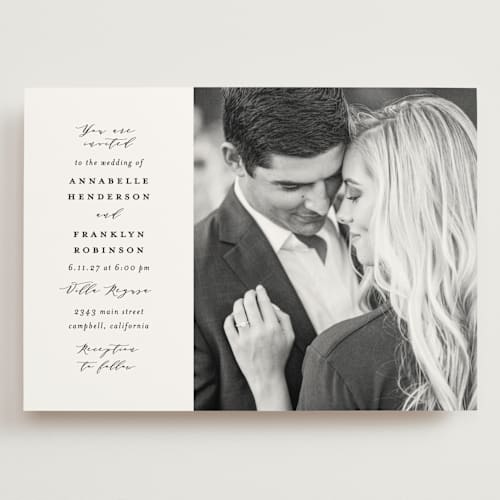 This is a cotton wedding invitations with standard by Simona Camp called classically us printing on signature in grand