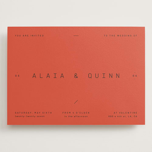 This is a verona sunset wedding invitations with standard by Blustery August called alaia printing on signature in grand