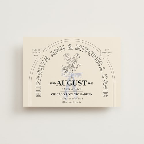This is a daisy petite wedding invitations with standard by Baumbirdy called sealed printing on signature in petite