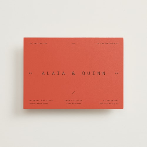 This is a verona sunset petite wedding invitations with standard by Blustery August called alaia printing on signature in petite