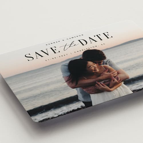 This is a ink save the date magnets with standard by Zani van Zyl called danielle printing on magnet paper in magnet