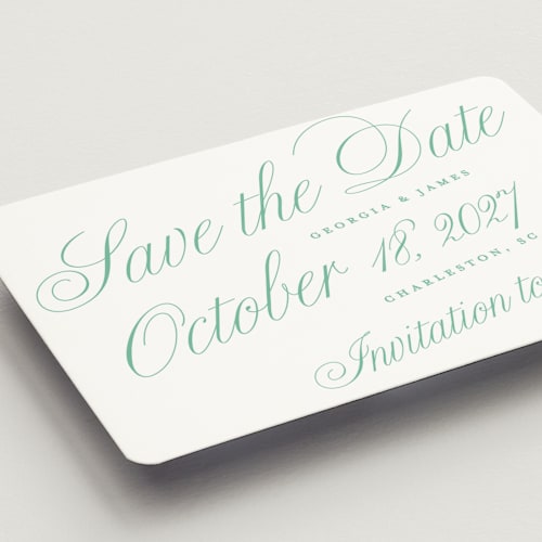 This is a mint julep save the date magnets with standard by Alston Foster called sullivans printing on magnet paper in magnet
