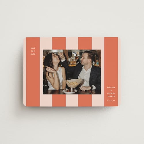 This is a grapefruit save the date magnets with standard by Megan Davis called aperitivo printing on magnet paper in magnet