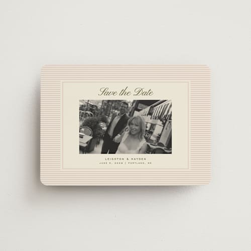 This is a blush save the date magnets with standard by Ellen Schlegelmilch called hayden printing on magnet paper in magnet