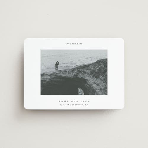 This is a wave save the date magnets with standard by Yuliya Evseeva called breathe love printing on magnet paper in magnet