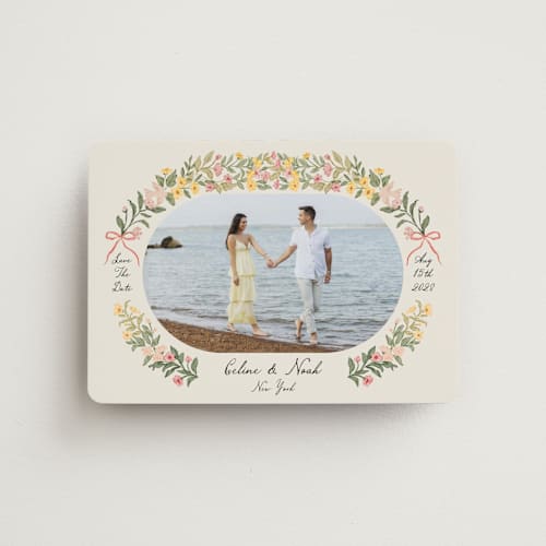 This is a spring save the date magnets with standard by Elly called spring printing on magnet paper in magnet