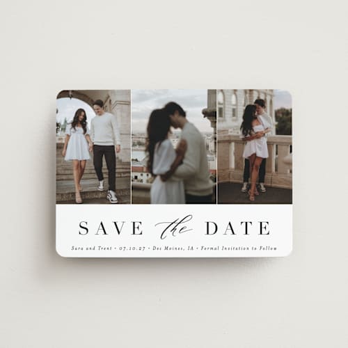 This is a eclipse save the date magnets with standard by Andrea Cernin called minimal elegance printing on magnet paper in magnet