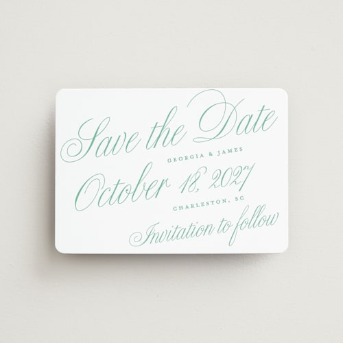 This is a mint julep save the date magnets with standard by Alston Foster called sullivans printing on magnet paper in magnet