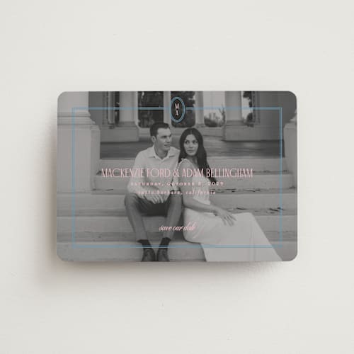 This is a sea save the date magnets with standard by Owl and Toad called sophisticate printing on magnet paper in magnet