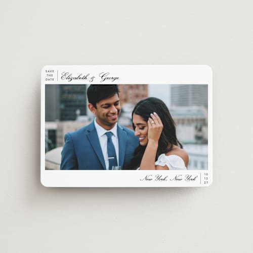 This is a ink save the date magnets with standard by Megan Davis called atelier printing on magnet paper in magnet