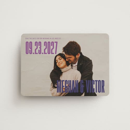 This is a hydrangea save the date magnets with standard by letterfix called ensemble printing on magnet paper in magnet