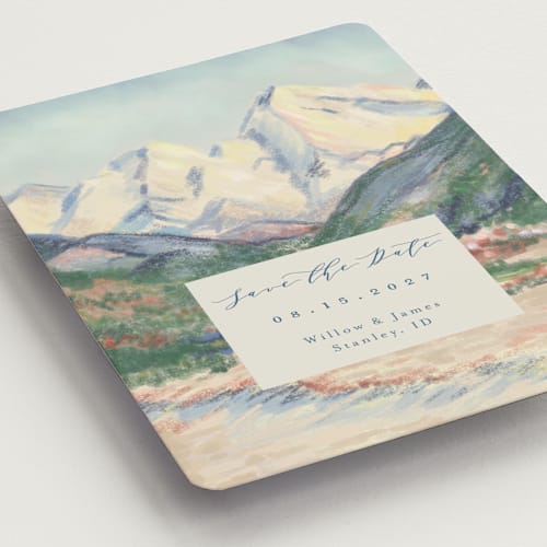 This is a summer save the date magnets with standard by Petra Kern called the valley printing on magnet paper in magnet