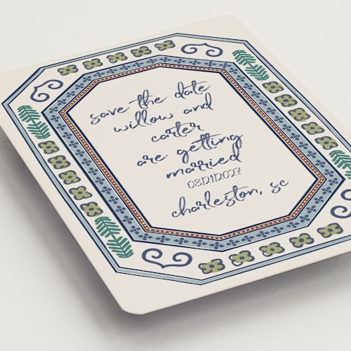 This is a neptune save the date magnets with standard by Kelly Watkins called vase printing on magnet paper in magnet