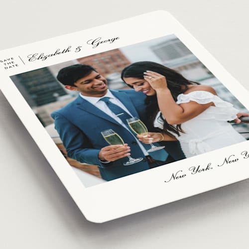 This is a ink save the date magnets with standard by Megan Davis called atelier printing on magnet paper in magnet