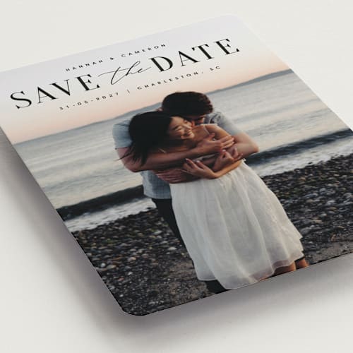 This is a ink save the date magnets with standard by Zani van Zyl called danielle printing on magnet paper in magnet