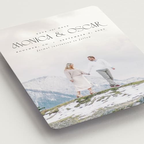 This is a caviar save the date magnets with standard by Darryl Don Doctor called colorado printing on magnet paper in magnet