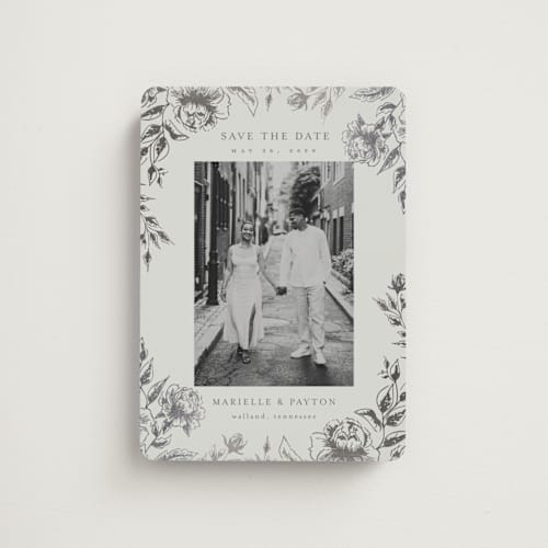 This is a steel save the date magnets with foil pressed by Chris Griffith called wildflower date printing on magnet paper in magnet