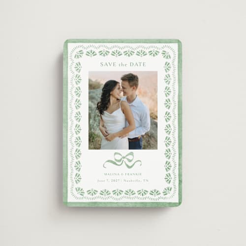 This is a meadow save the date magnets with standard by Melanie Kosuge called charming printing on magnet paper in magnet