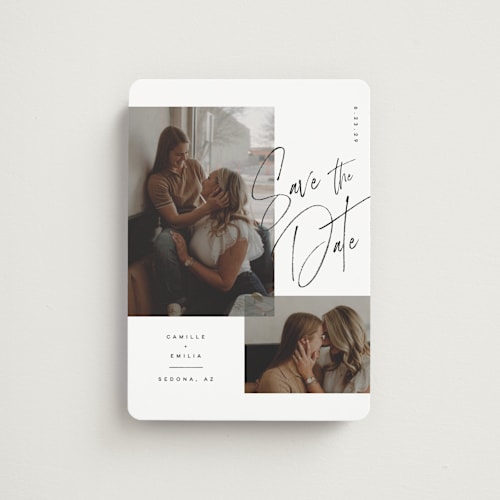 This is a ink save the date magnets with standard by Kristie Kern called flirt printing on magnet paper in magnet