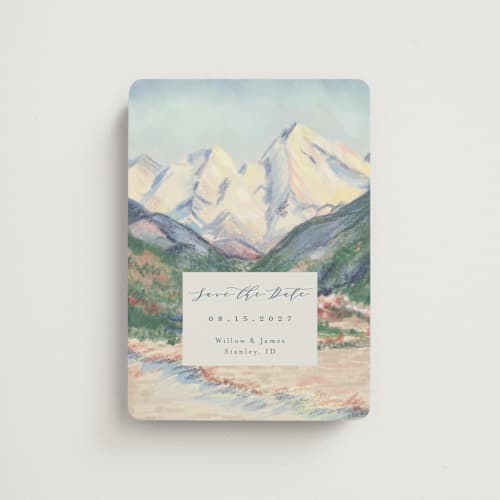 This is a summer save the date magnets with standard by Petra Kern called the valley printing on magnet paper in magnet